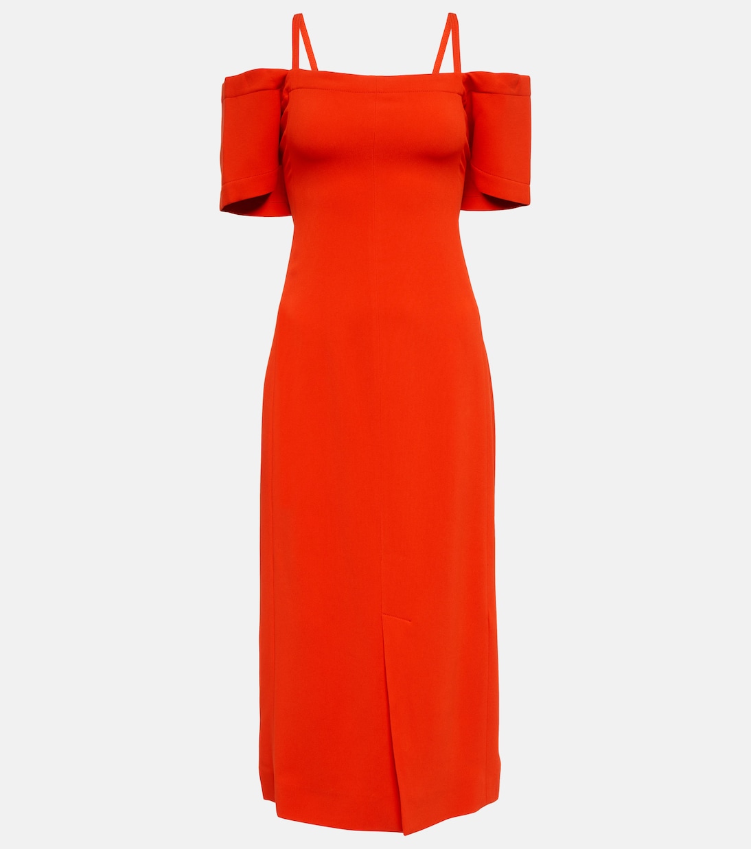 Robe midi à encolure bardot | Victoria Beckham