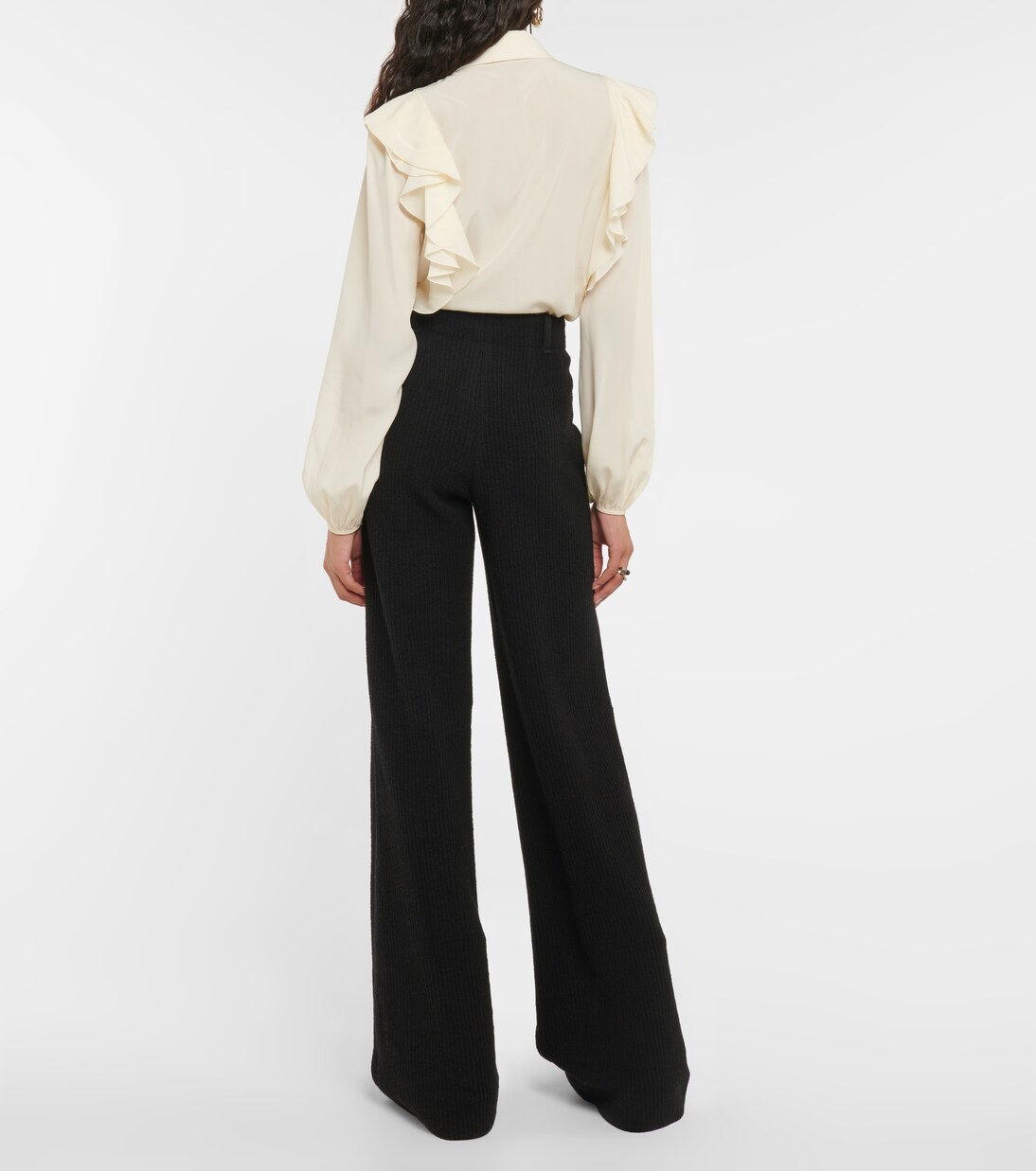 Pantalon évasé en laine vierge | Chloé