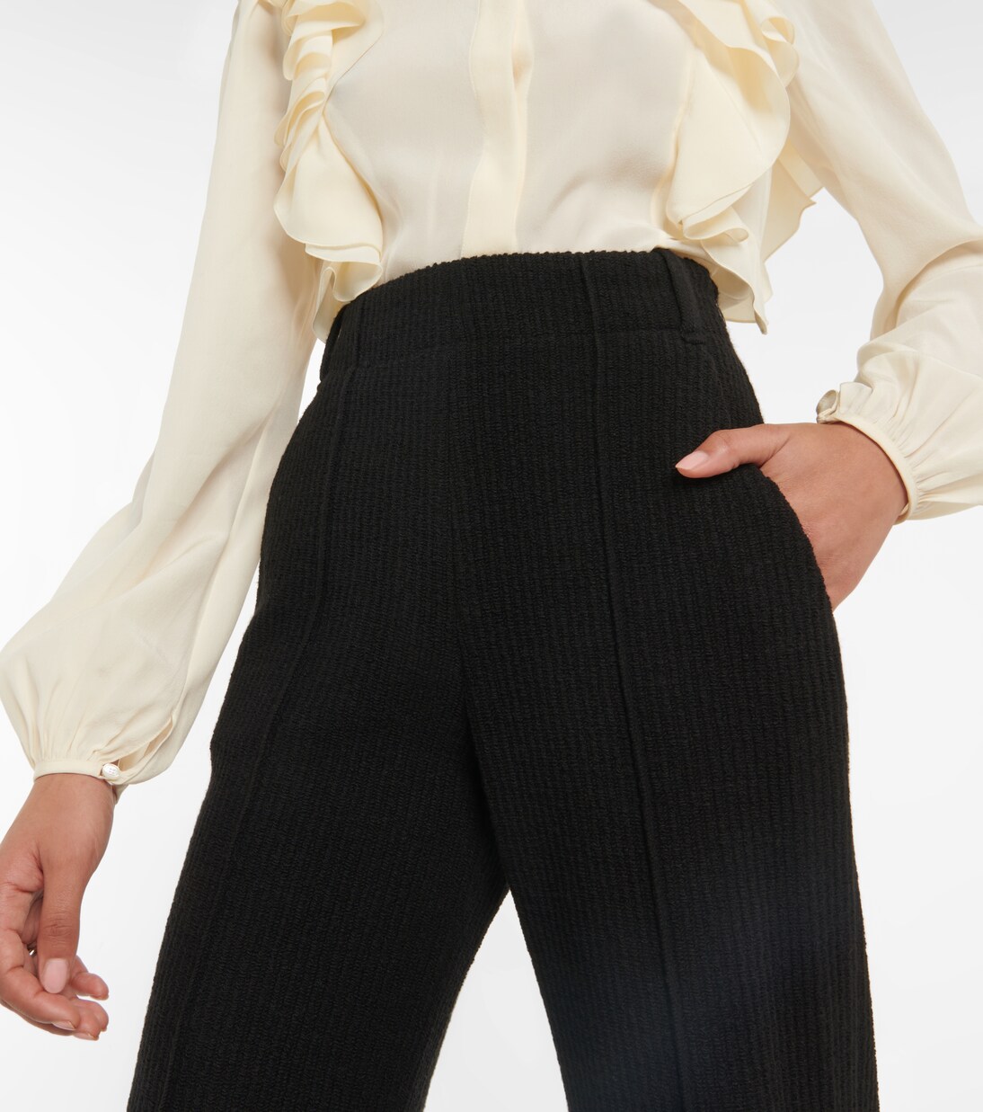 Pantalon évasé en laine vierge | Chloé