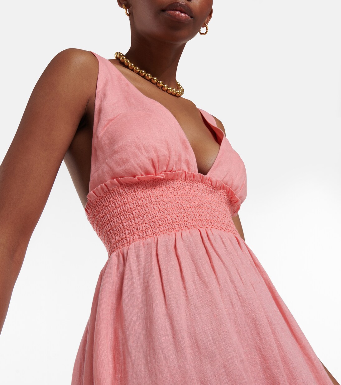 Maxikleid Rosa Polyantha aus Leinen | Heidi Klein