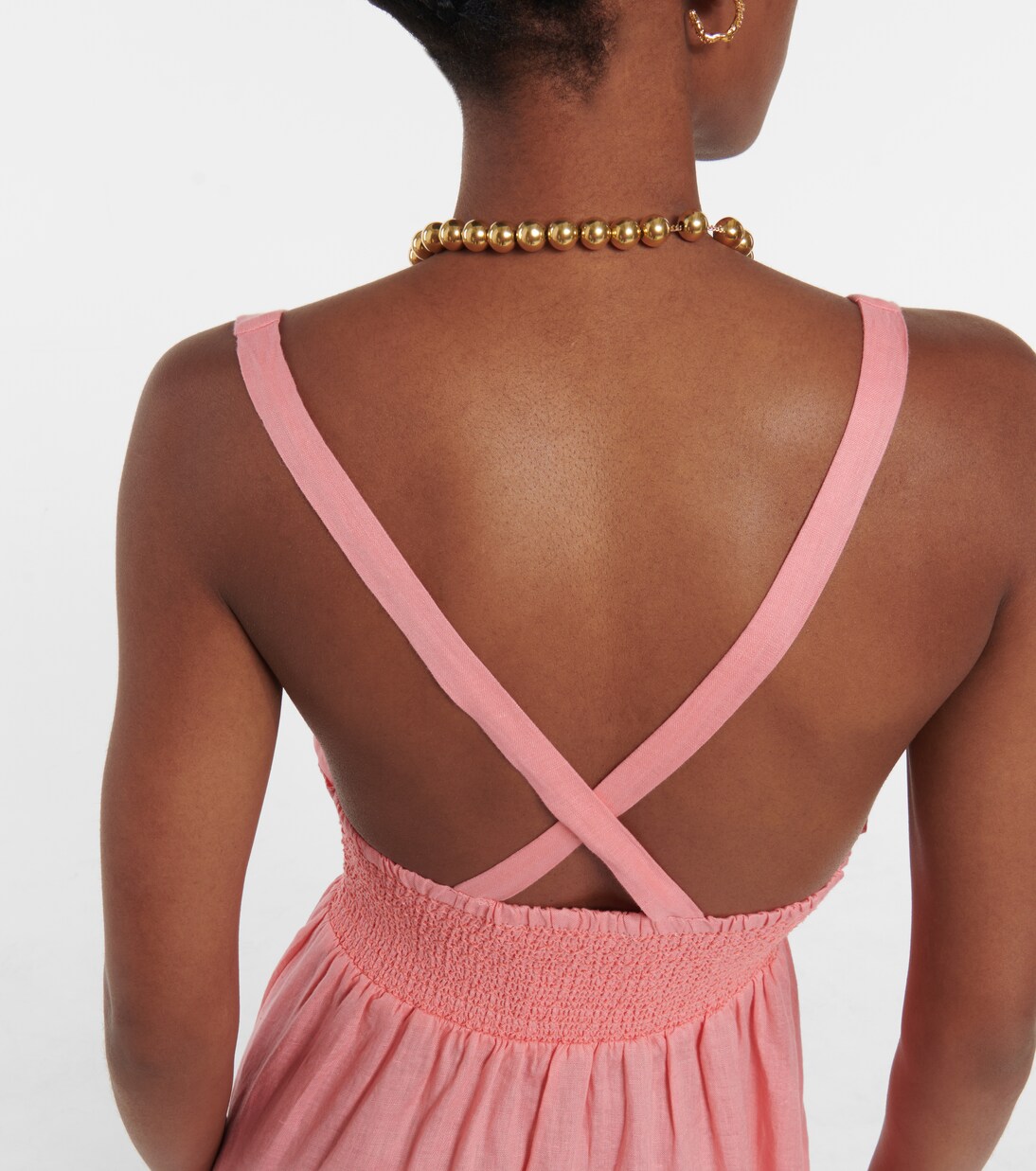 Maxikleid Rosa Polyantha aus Leinen | Heidi Klein