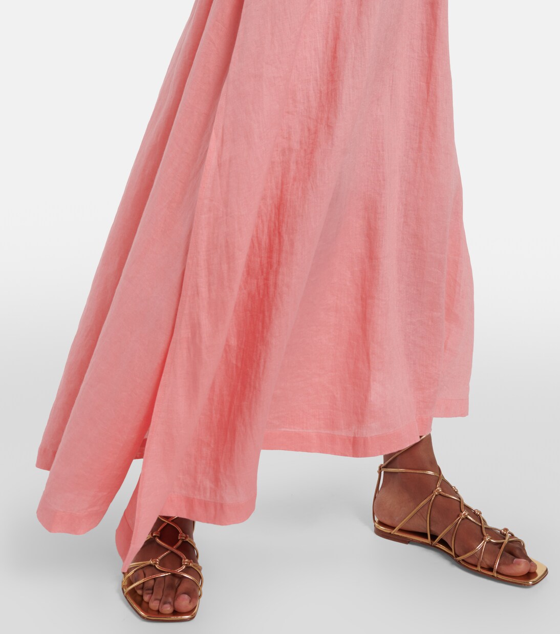 Maxikleid Rosa Polyantha aus Leinen | Heidi Klein