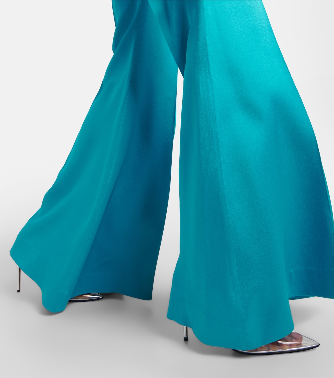 High-Rise-Schlaghose aus Satin | Nina Ricci