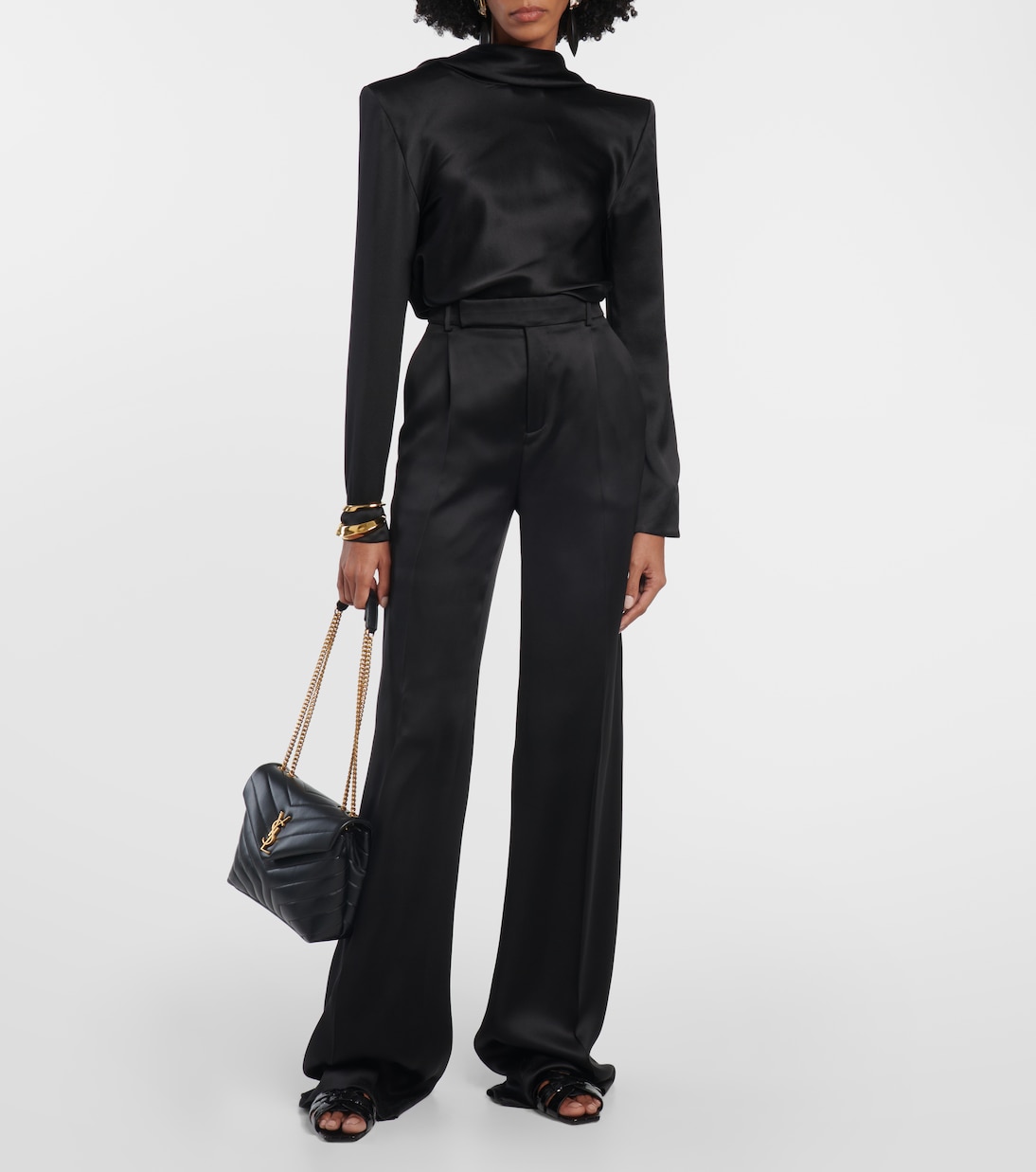 Tribute Nu Pieds 05 leather slides | Saint Laurent