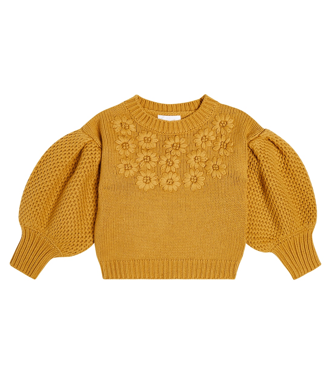 Olivia cotton-blend embroidered sweater | C'era Una Volta