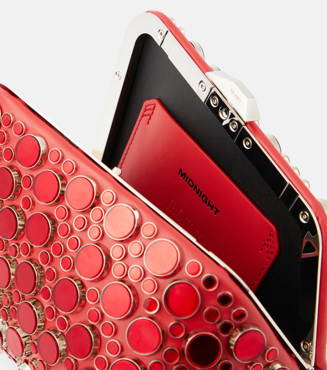 Midnight Mini embellished leather clutch | The Attico