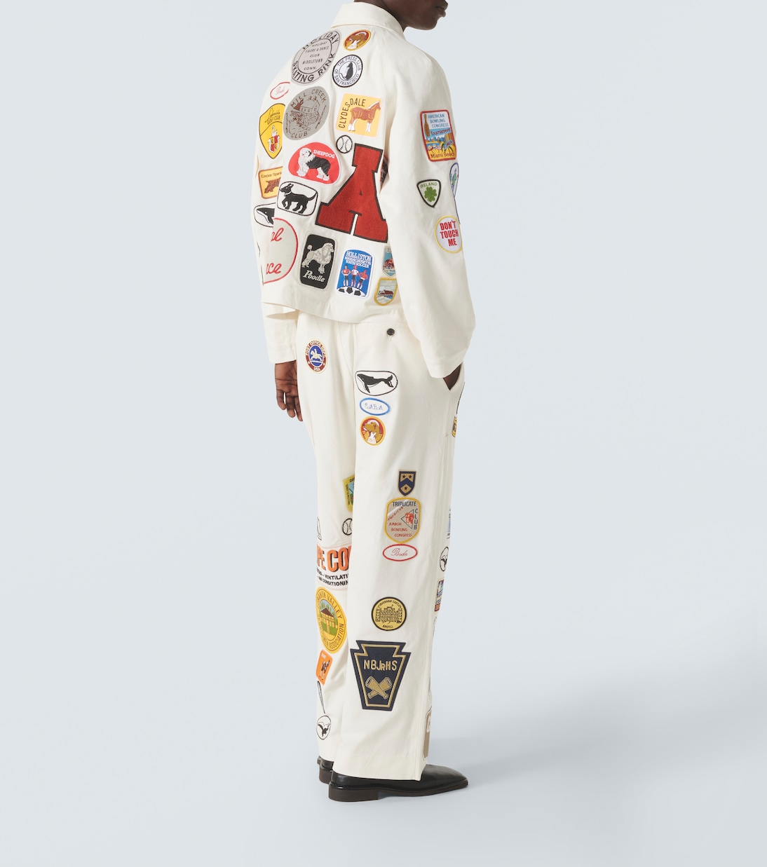 Cambridge patch-appliqué cotton canvas jacket | Bode