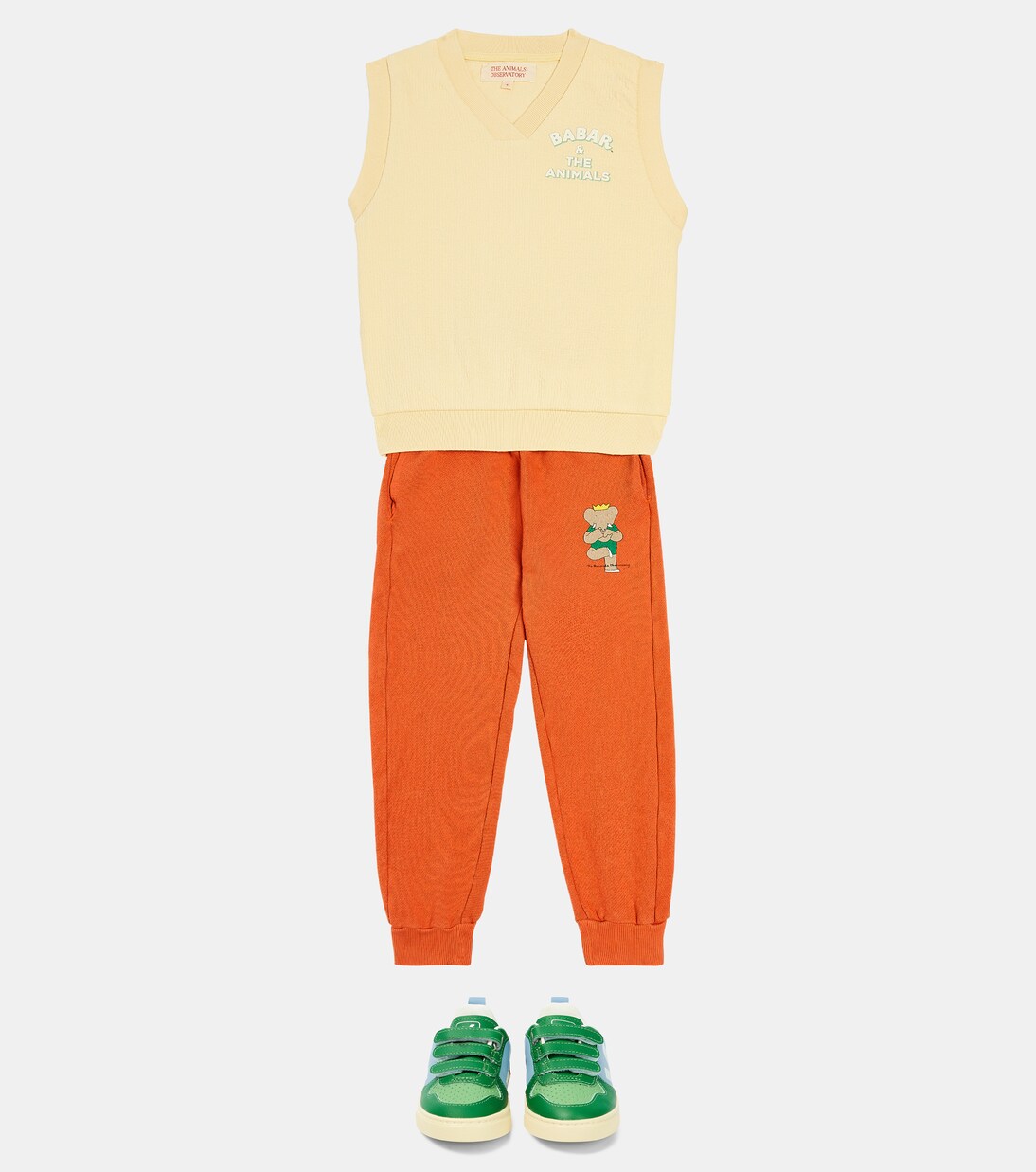 x Babar棉质毛衣背心 | The Animals Observatory