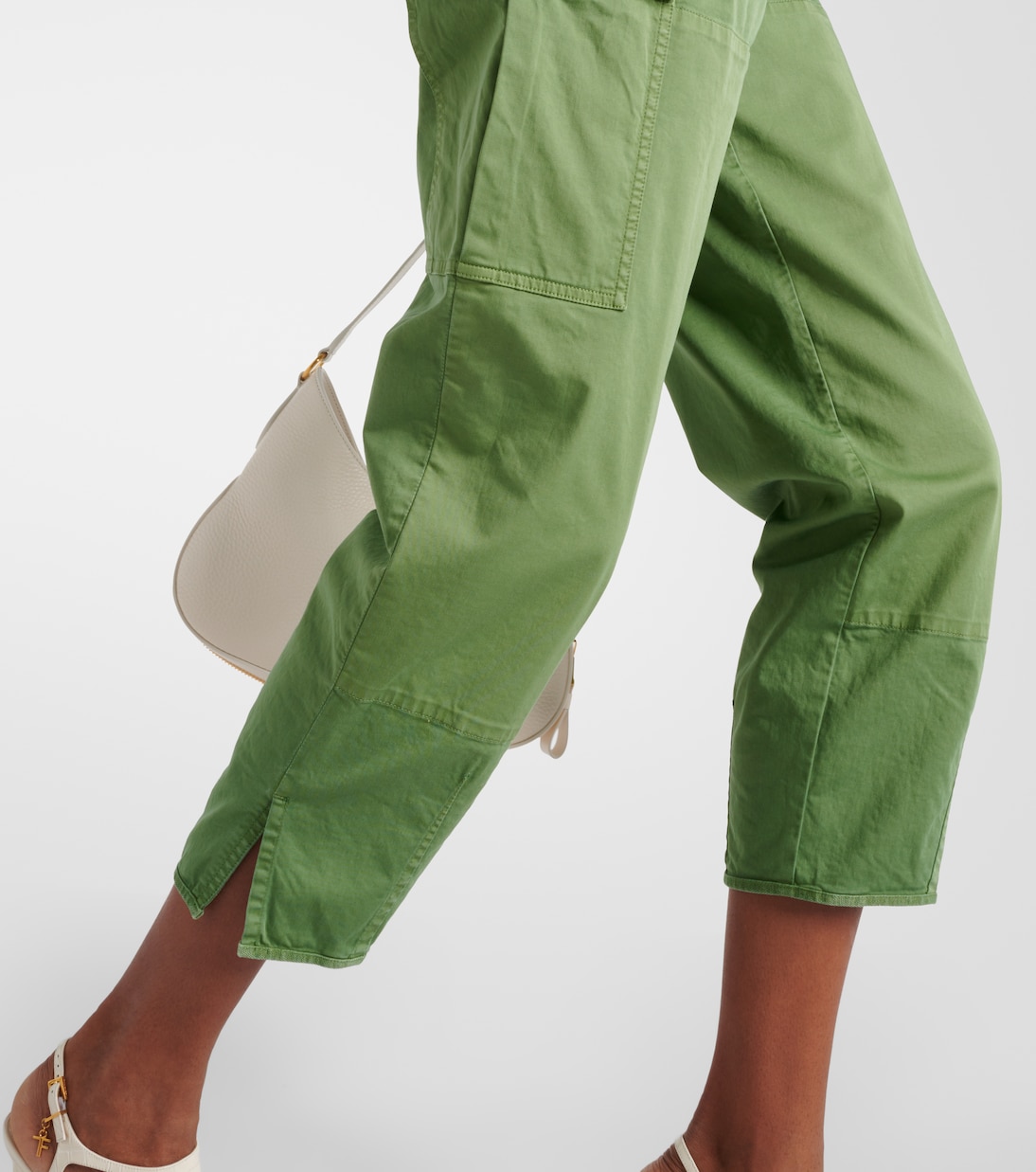 Low-rise cotton twill cargo pants | Tom Ford