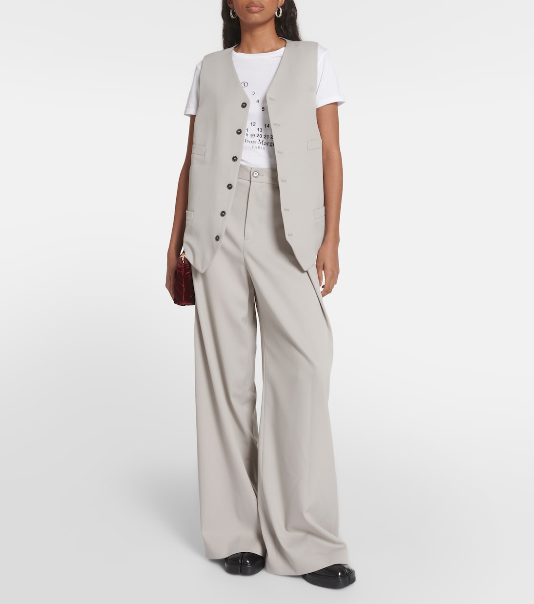 Oversized wool-blend vest | MM6 Maison Margiela