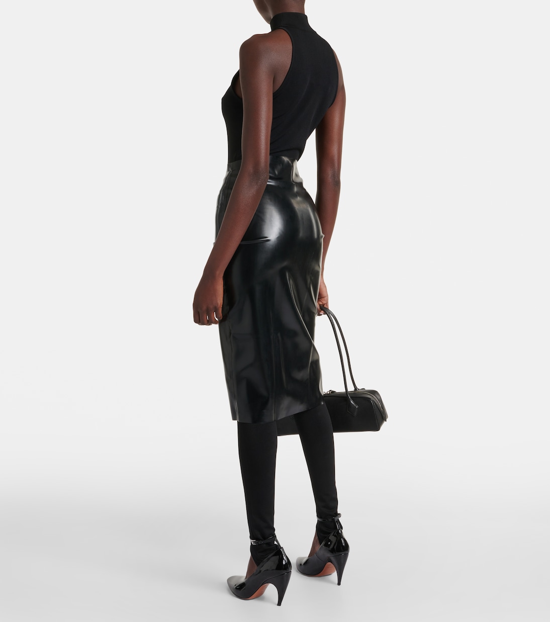 Latex pencil skirt | Alaïa