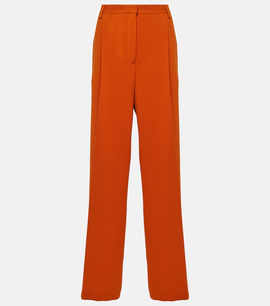 Pantalones rectos en crepé de tiro alto | Dries Van Noten