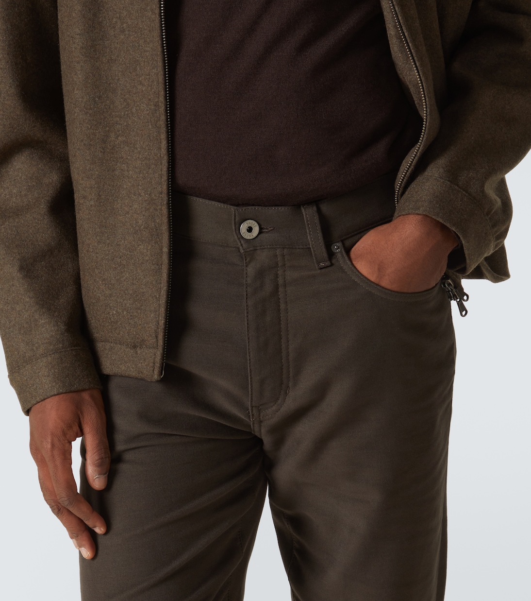 Roccia cotton and cashmere straight pants | Zegna