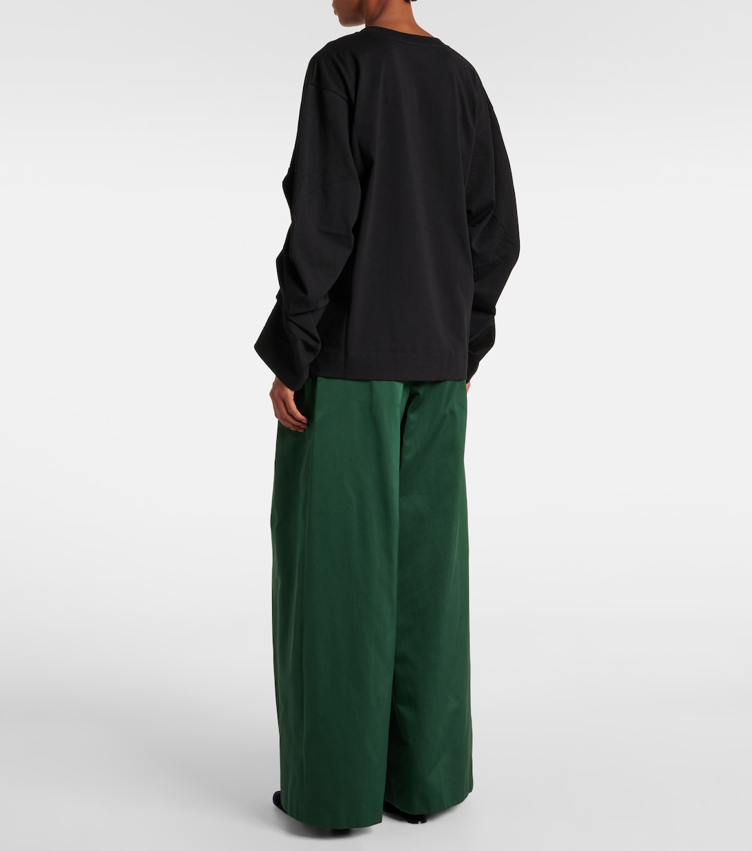Ruched cotton jersey sweatshirt | Dries Van Noten