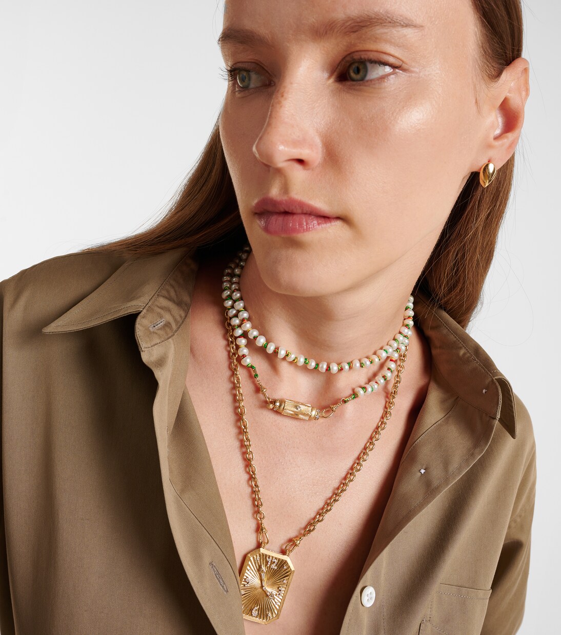 Collar Thinking of You de oro de 18 ct con diamantes | Marie Lichtenberg