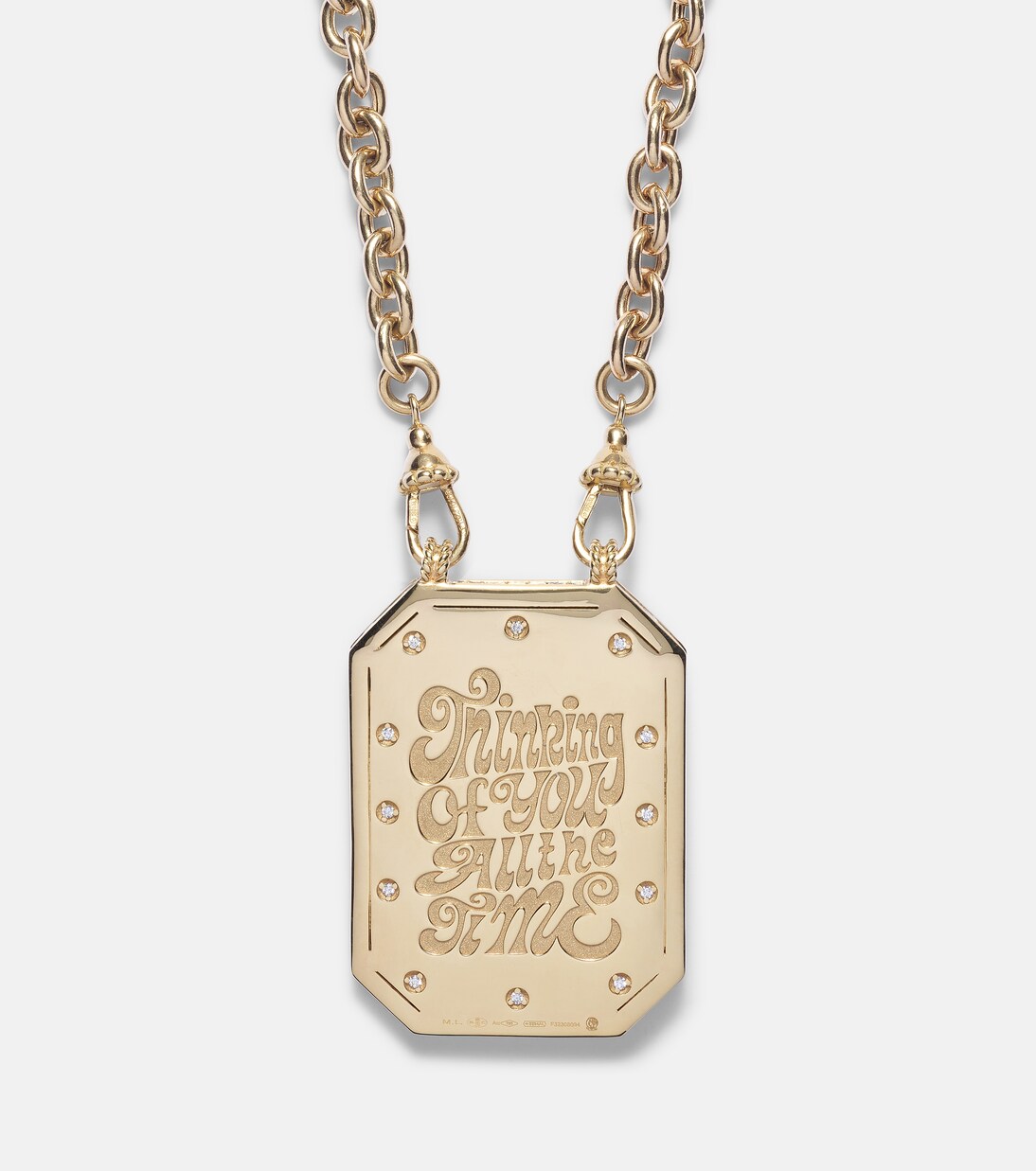 Collar Thinking of You de oro de 18 ct con diamantes | Marie Lichtenberg
