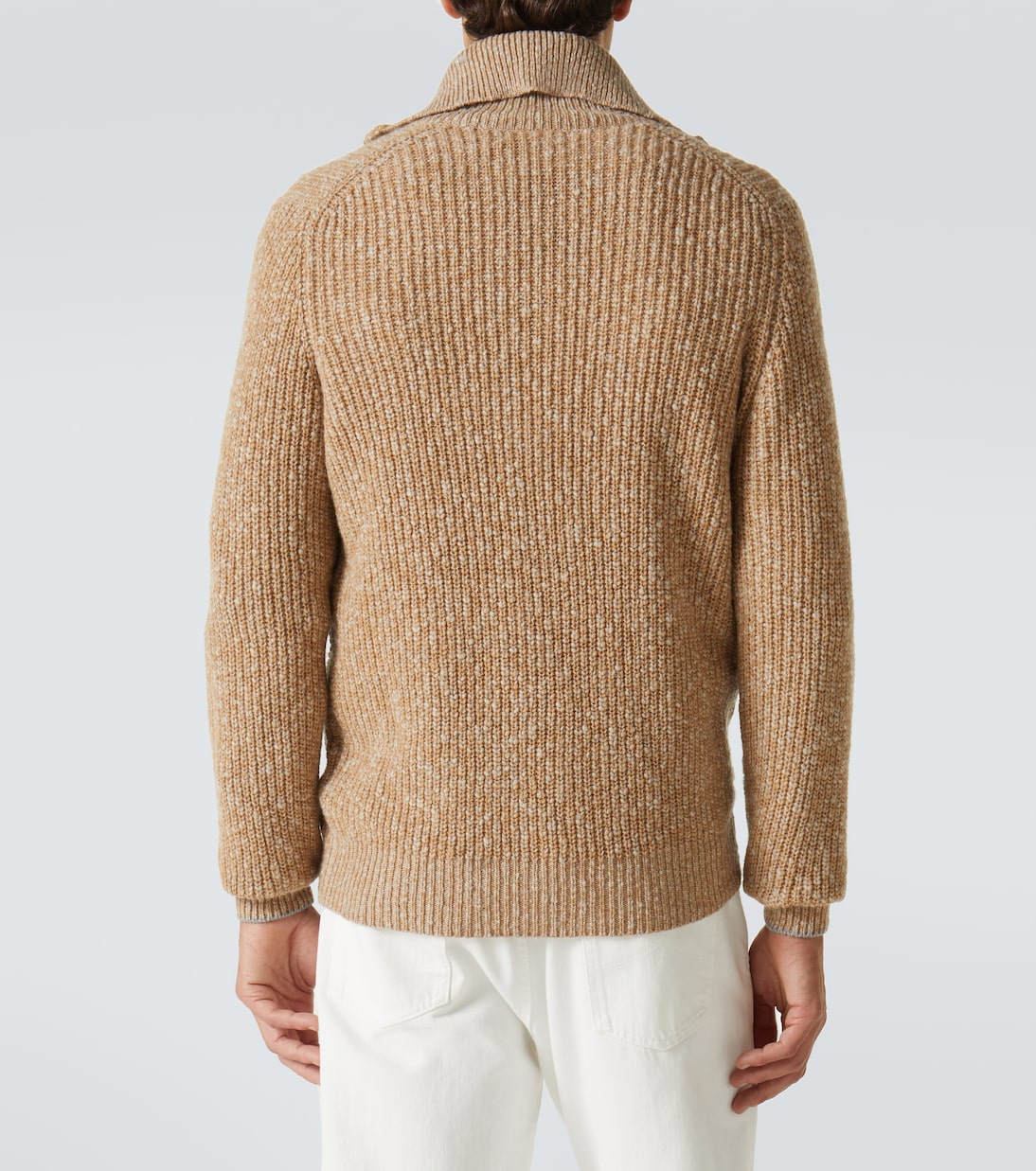 Zip-up wool and cashmere cardigan | Brunello Cucinelli