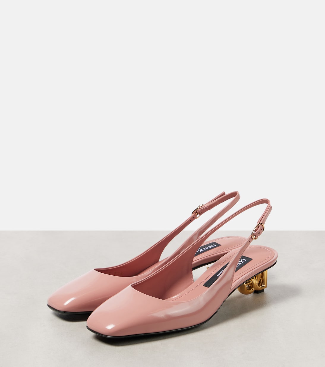Jackie 40 patent leather slingback pumps | Dolce&Gabbana
