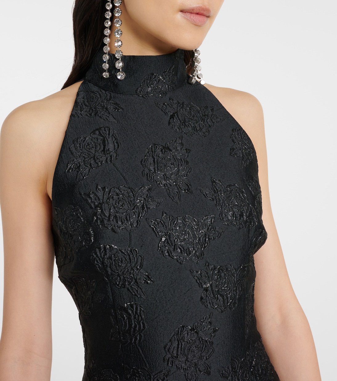 Floral draped jacquard minidress | Rotate