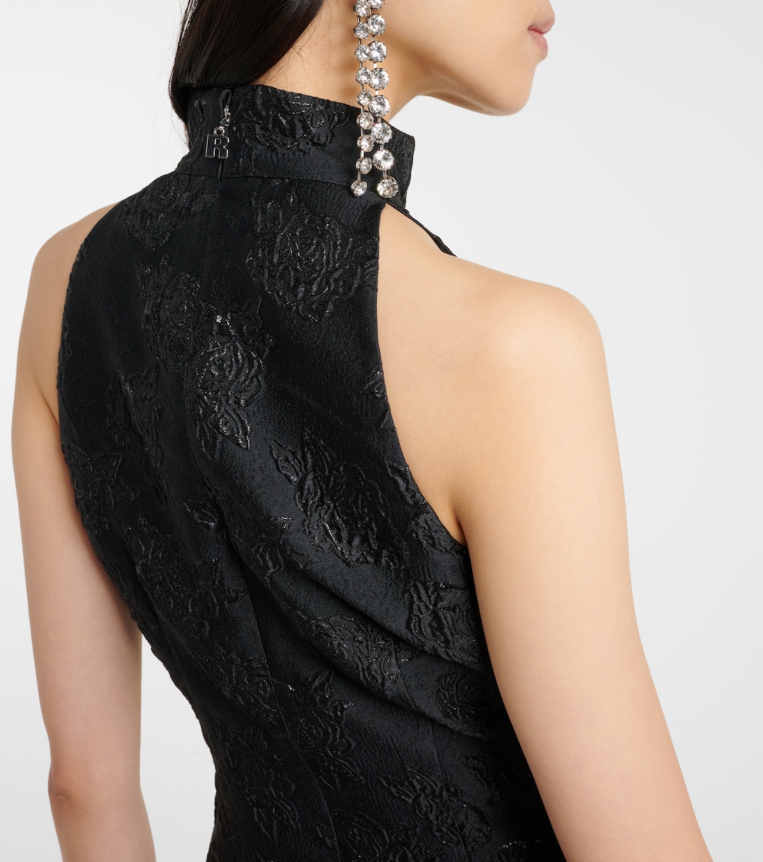 Floral draped jacquard minidress | Rotate