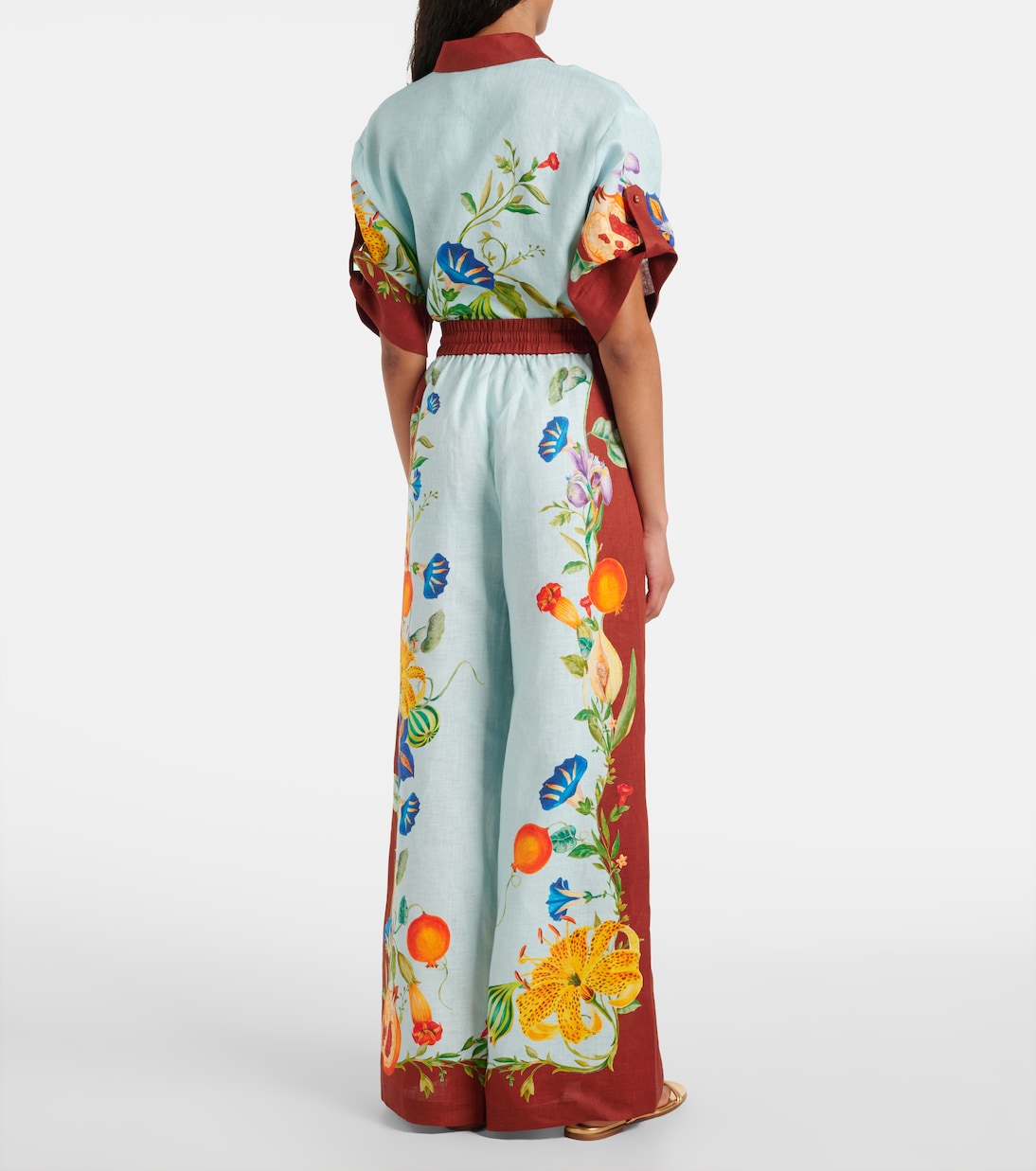 Weite Hose Dahlia aus Leinen | Alémais