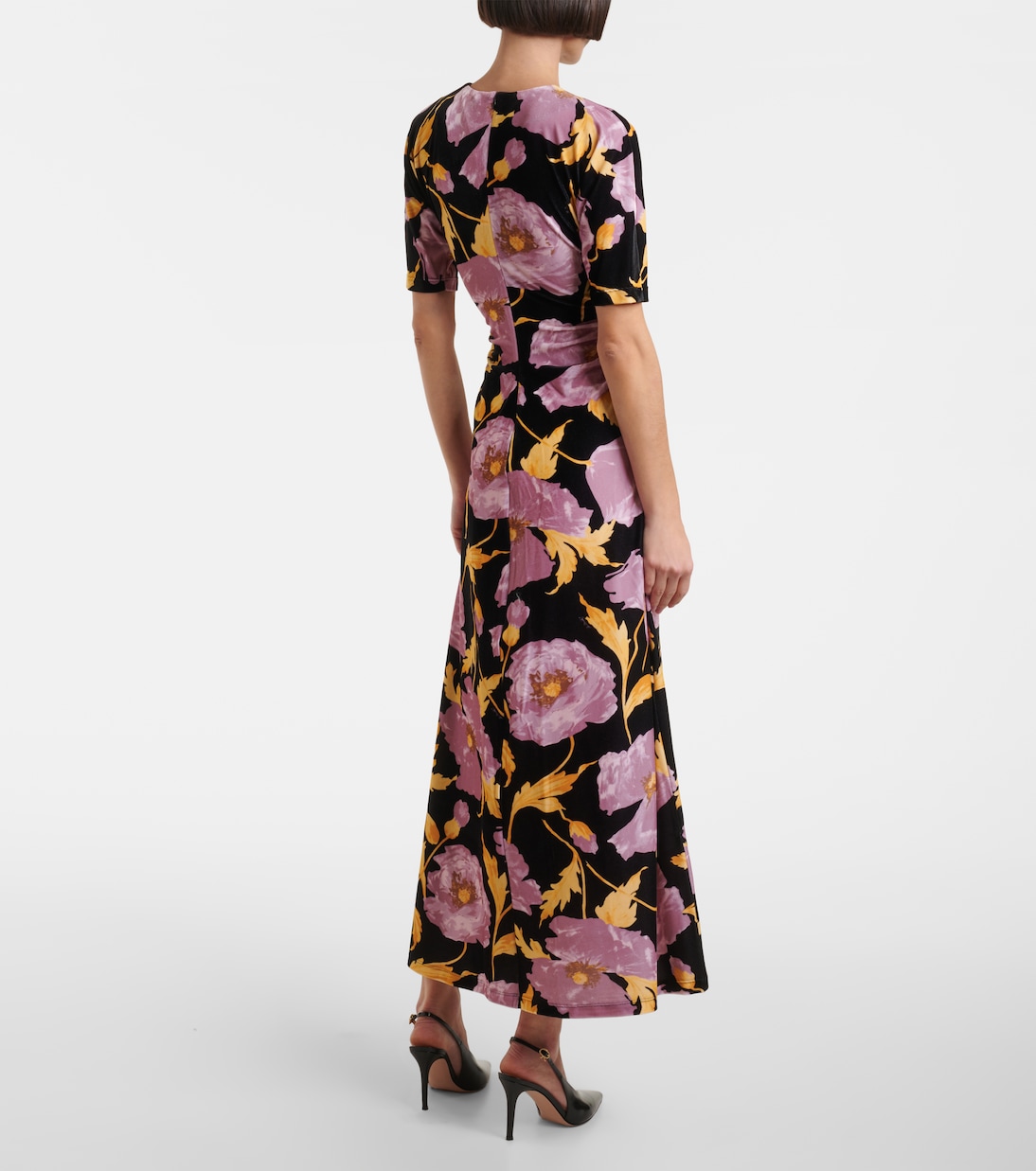 Abito lungo Angelica con stampa floreale | La DoubleJ