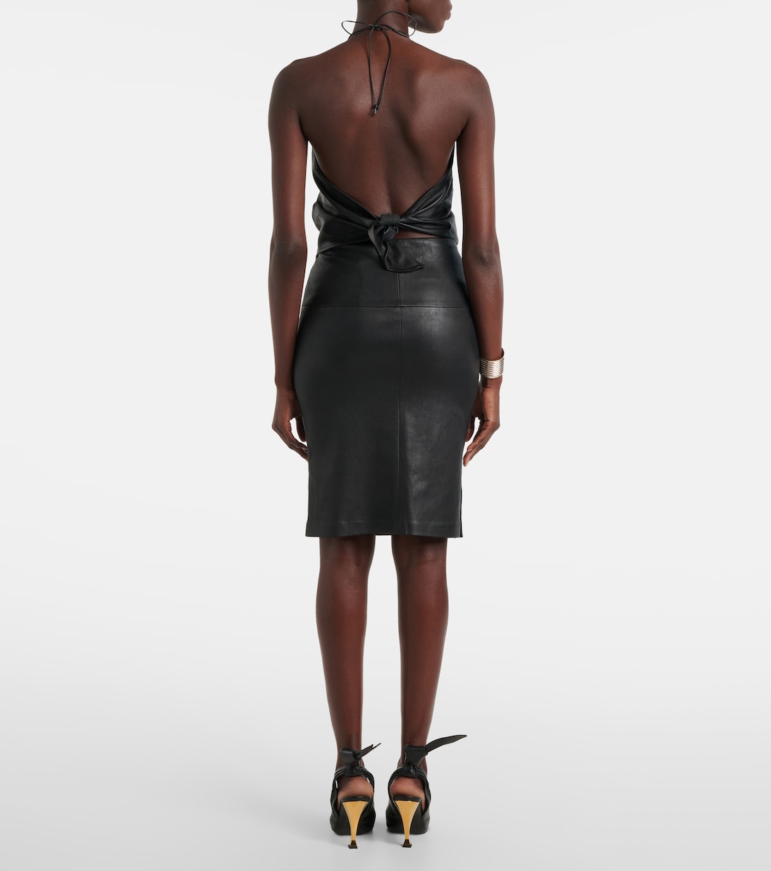 Rosie halterneck leather top | Stouls