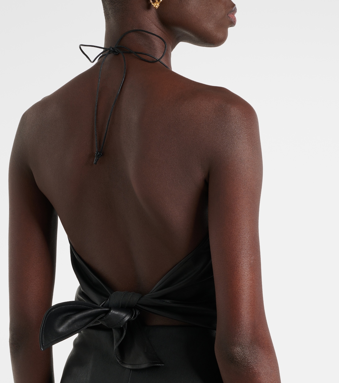 Rosie halterneck leather top | Stouls