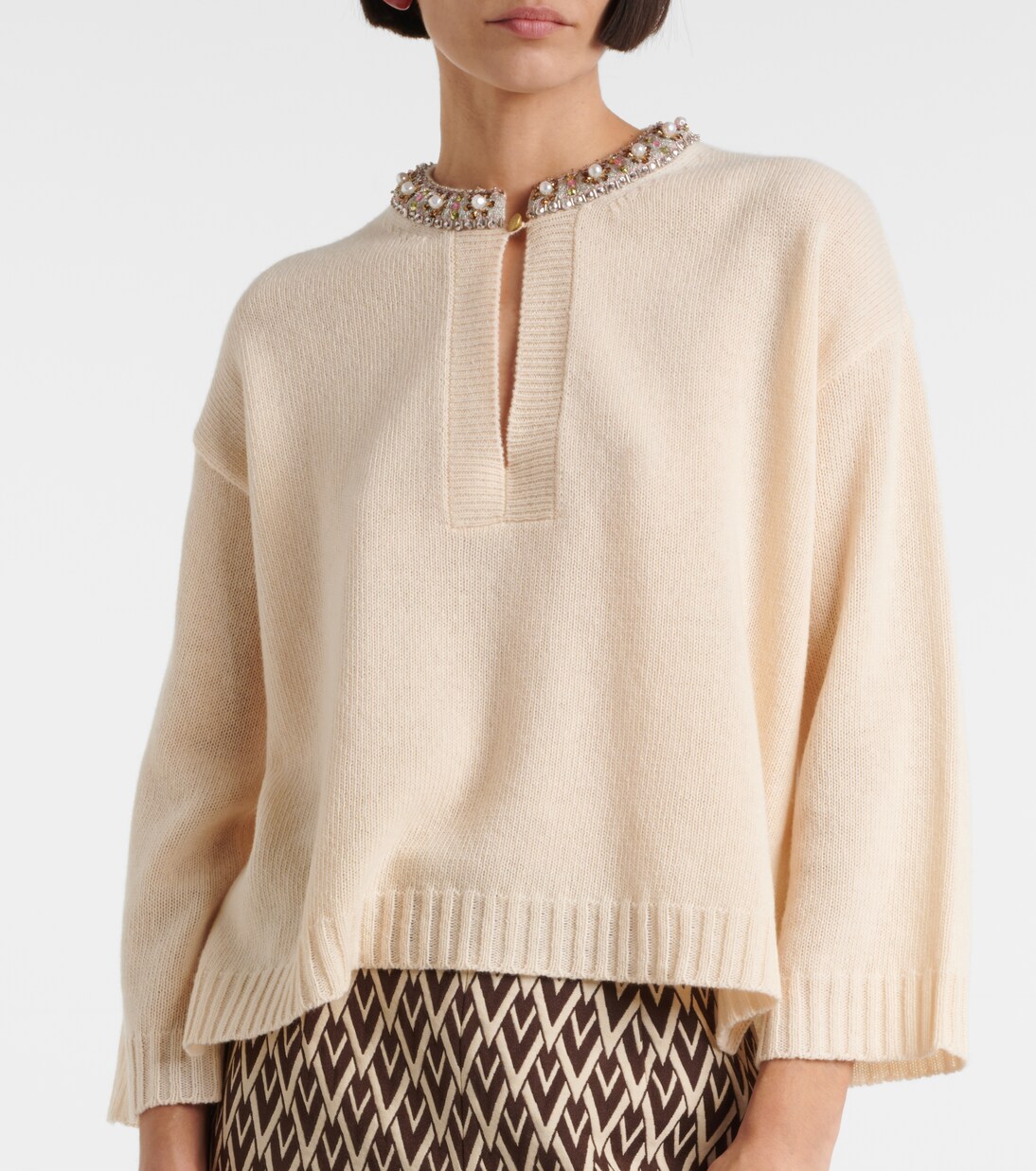 Embellished virgin wool sweater | Valentino