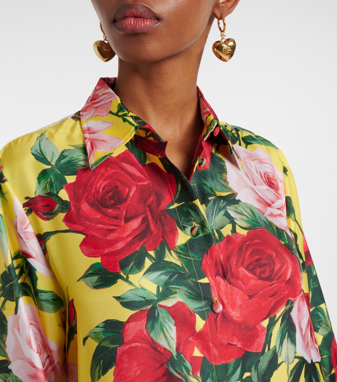 Floral silk shirt dress | Dolce&Gabbana