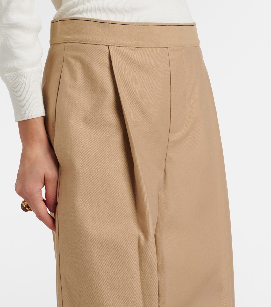 Pantalones anchos de algodón y lana | Vince