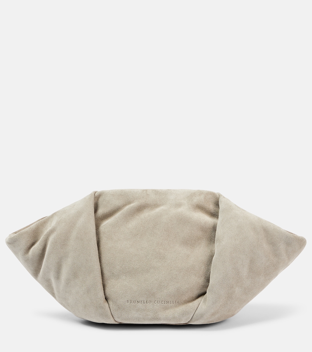 Pochette Fold-Over Small en daim | Brunello Cucinelli