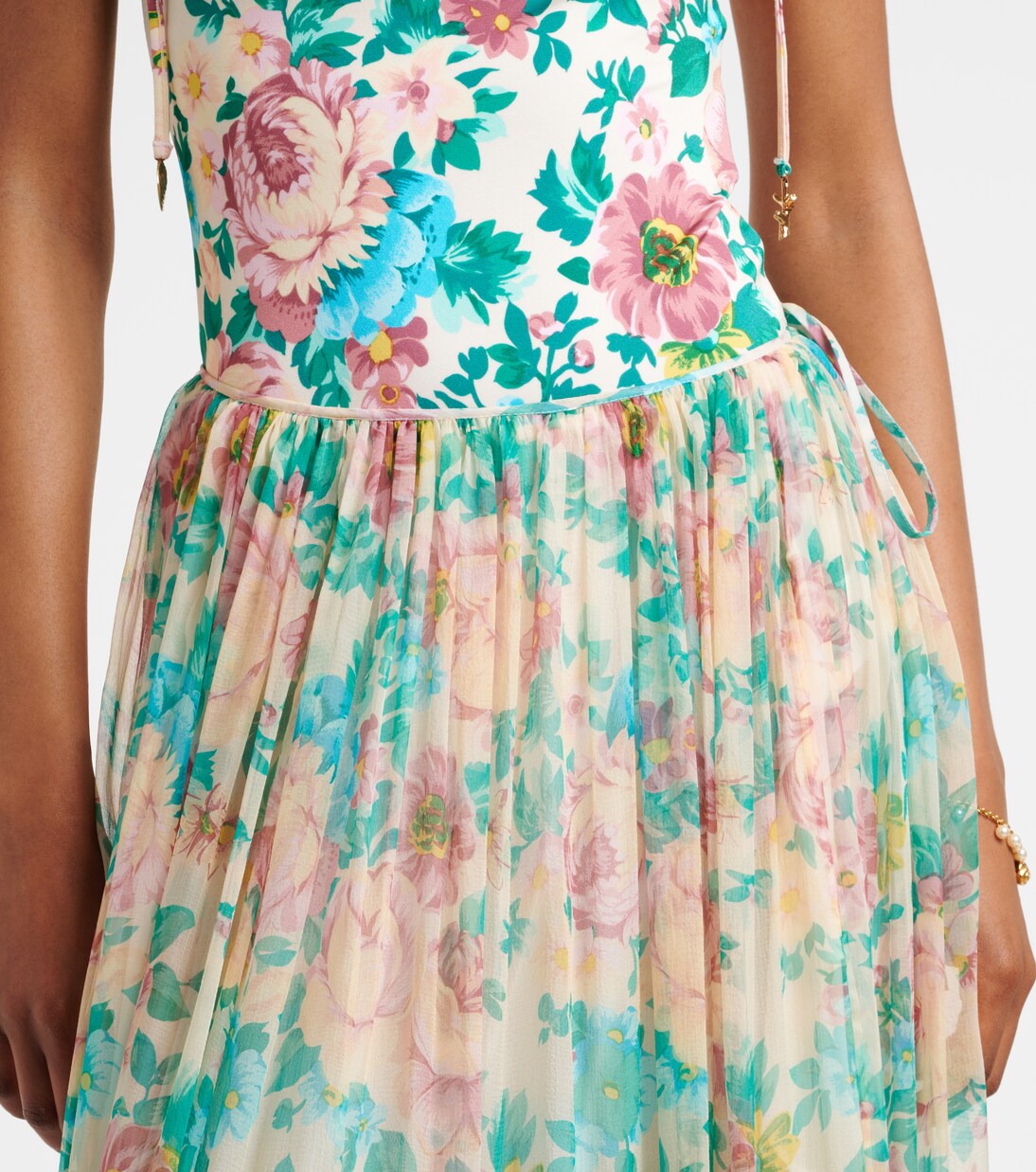 Floral silk muslin maxi skirt | Chloé