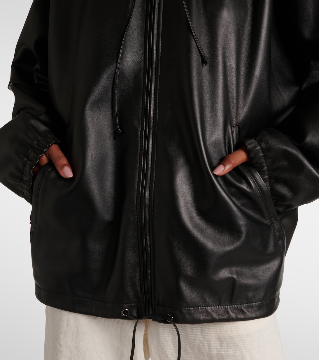 Oversize-Bomberjacke Jilly aus Leder | The Row