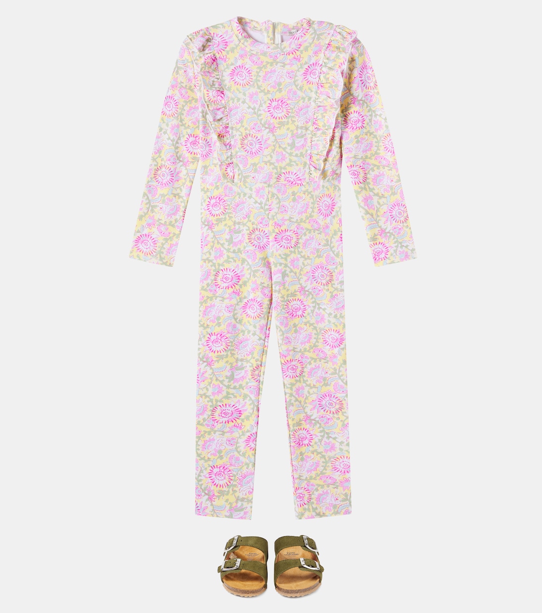 Linette floral ruffled bathing jumpsuit | Louise Misha