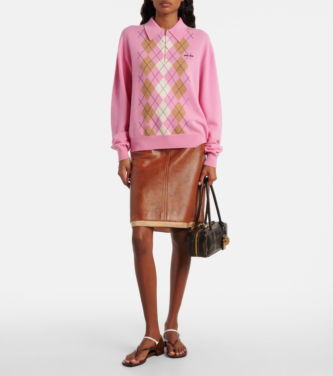 Sandalen aus Leder | Miu Miu