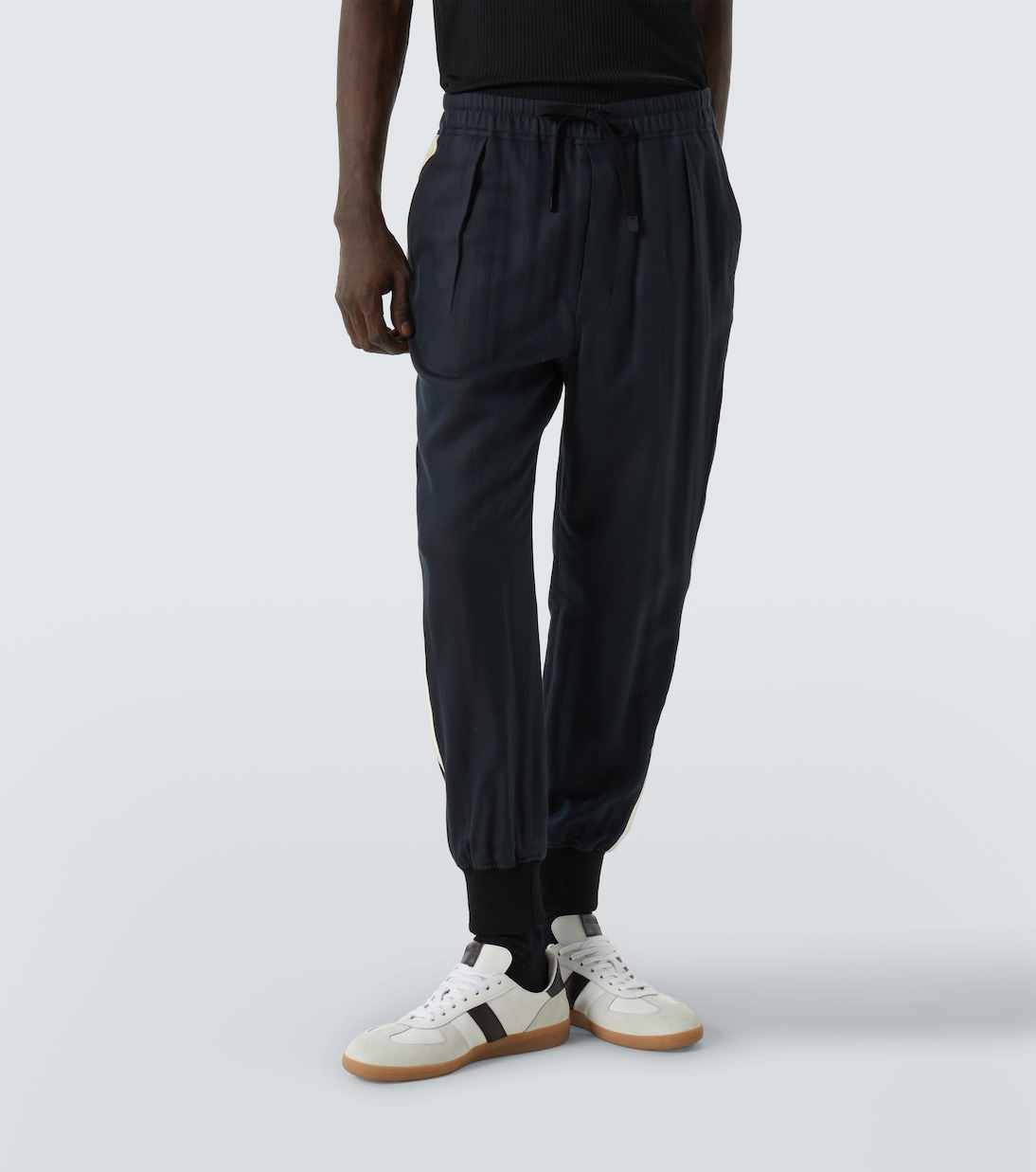 Cotton and silk twill sweatpants | Tom Ford
