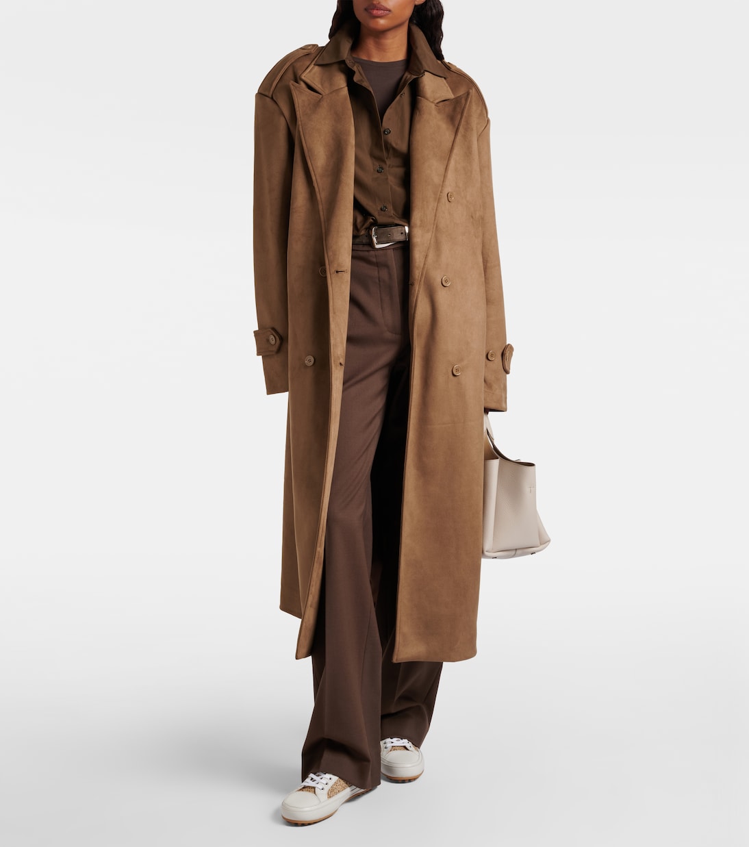 Leather-trimmed tweed sneakers | Tod's