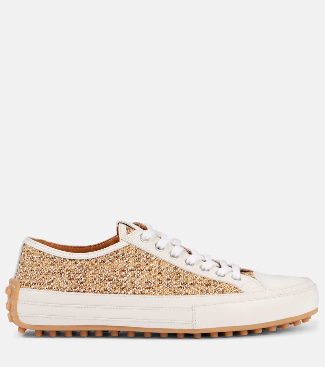 Leather-trimmed tweed sneakers | Tod's