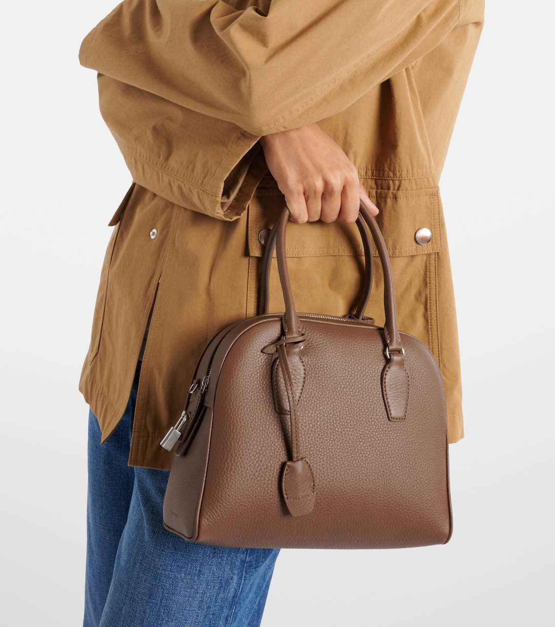 India 10 Small leather tote bag | The Row