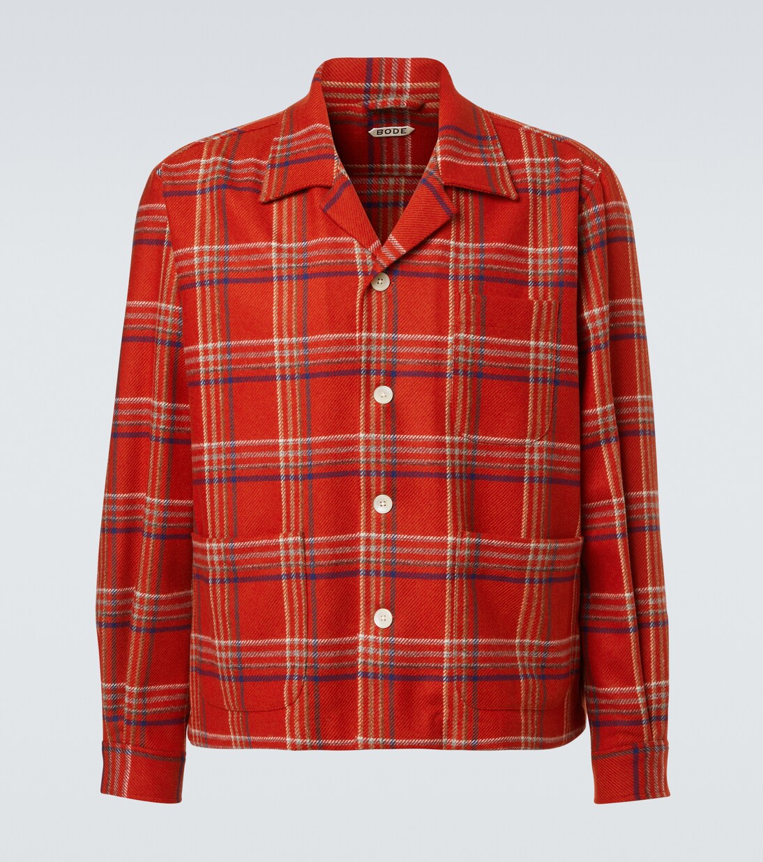 Camicia Gable in flanella di lana a quadri | Bode