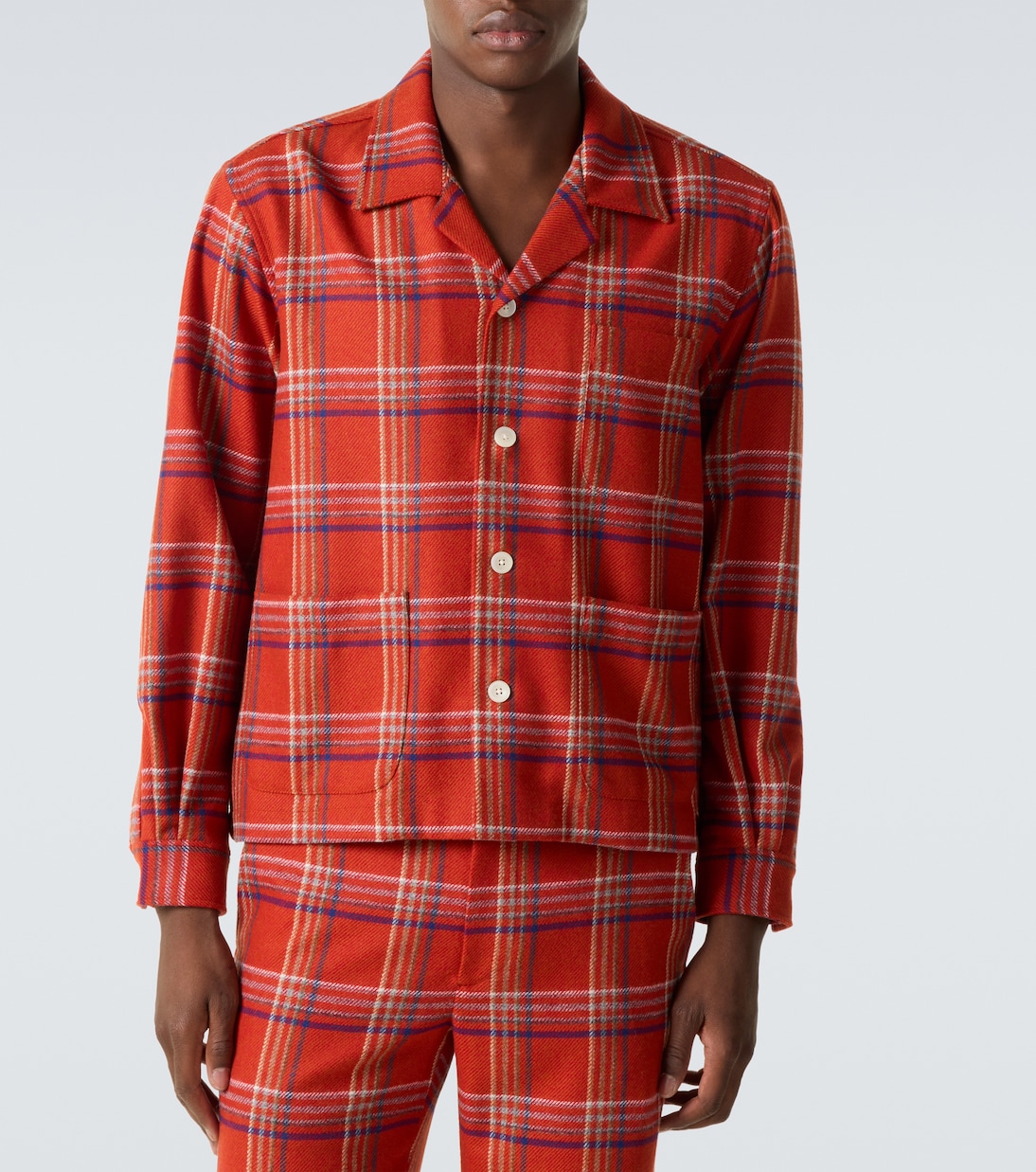 Camicia Gable in flanella di lana a quadri | Bode