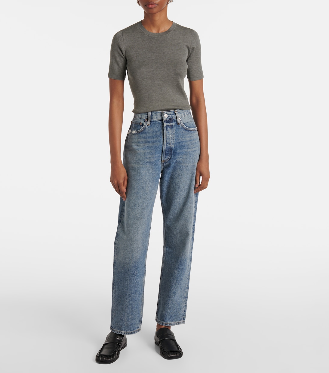 Mid-Rise Straight Jeans | Agolde
