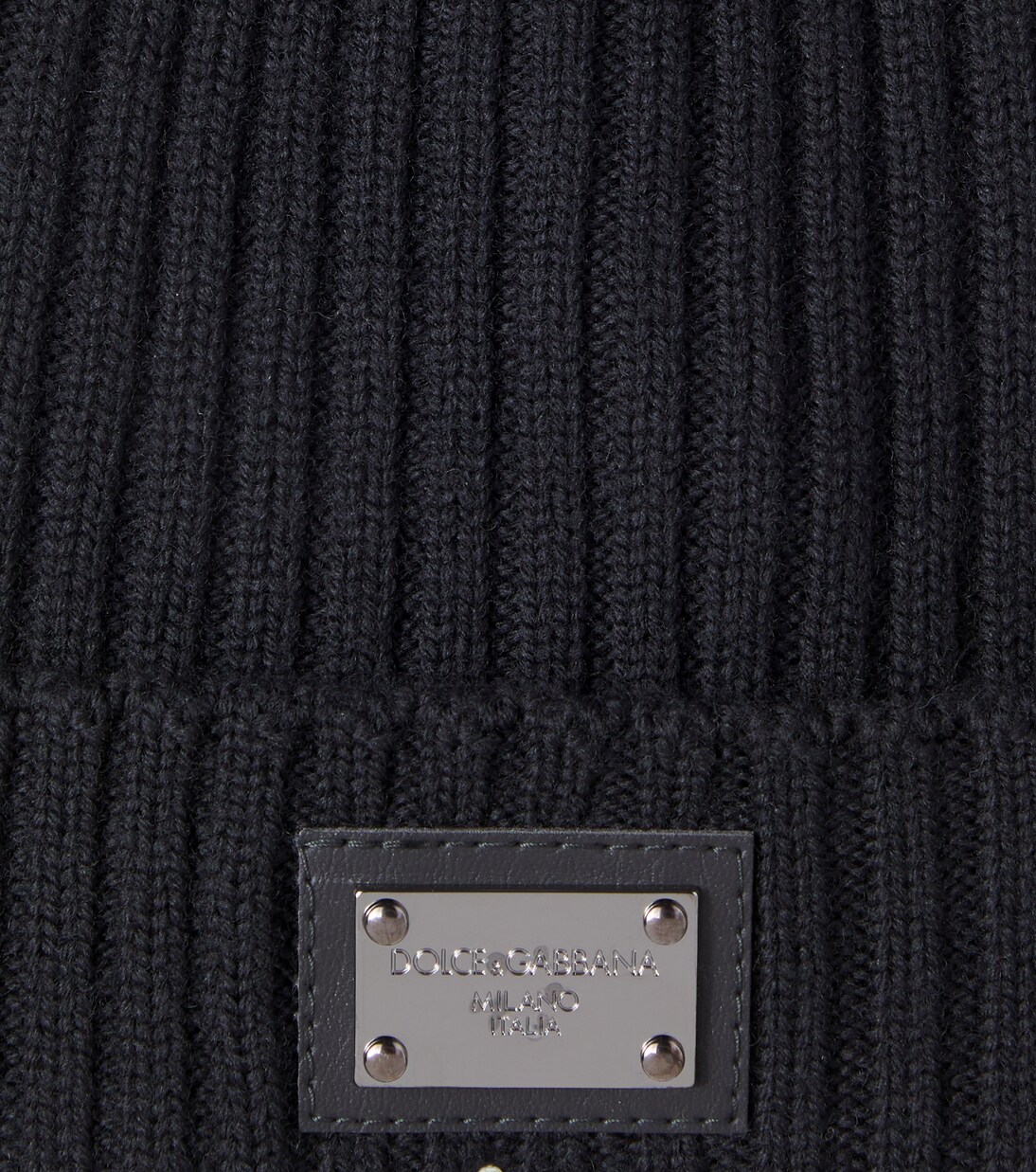 Berretto in lana a coste con logo | Dolce&Gabbana Kids