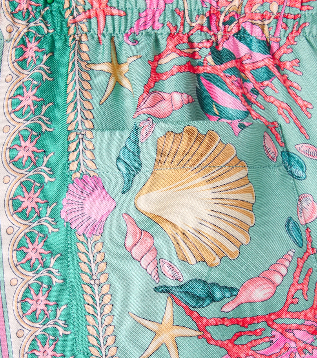 Short Underwater Barocco en soie | Versace Kids