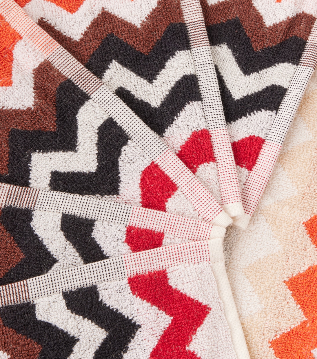Zigzag set of 6 cotton face towels | Missoni