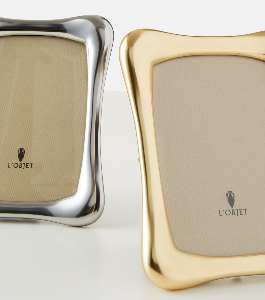 Anton platinum-plated picture frame | L'Objet