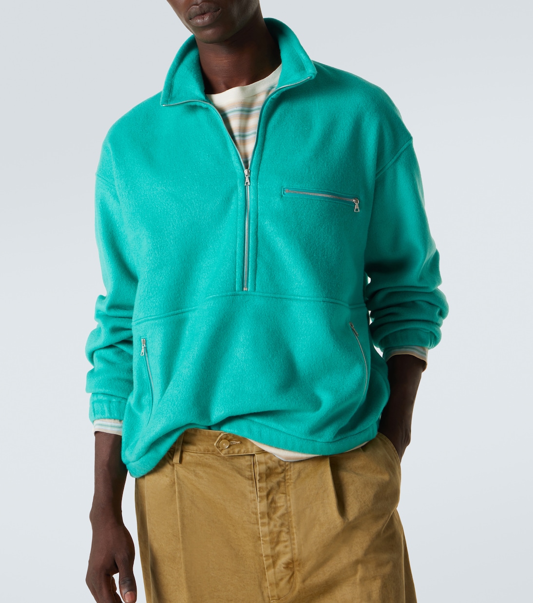 Pullover aus Seiden-Fleece | Auralee