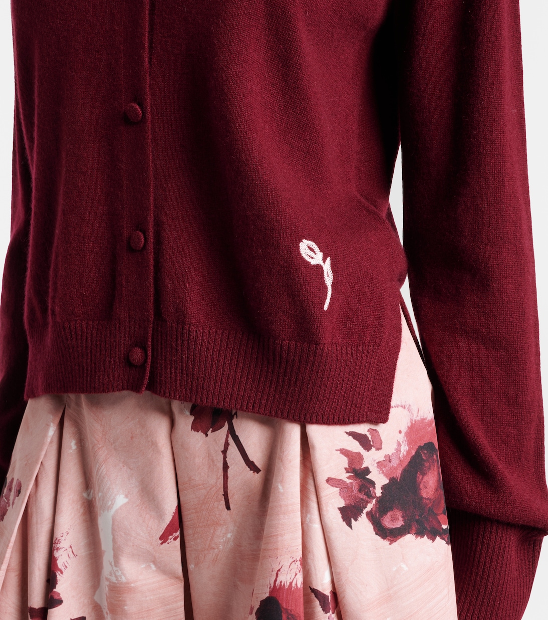 Embroidered cashmere and wool cardigan | Erdem