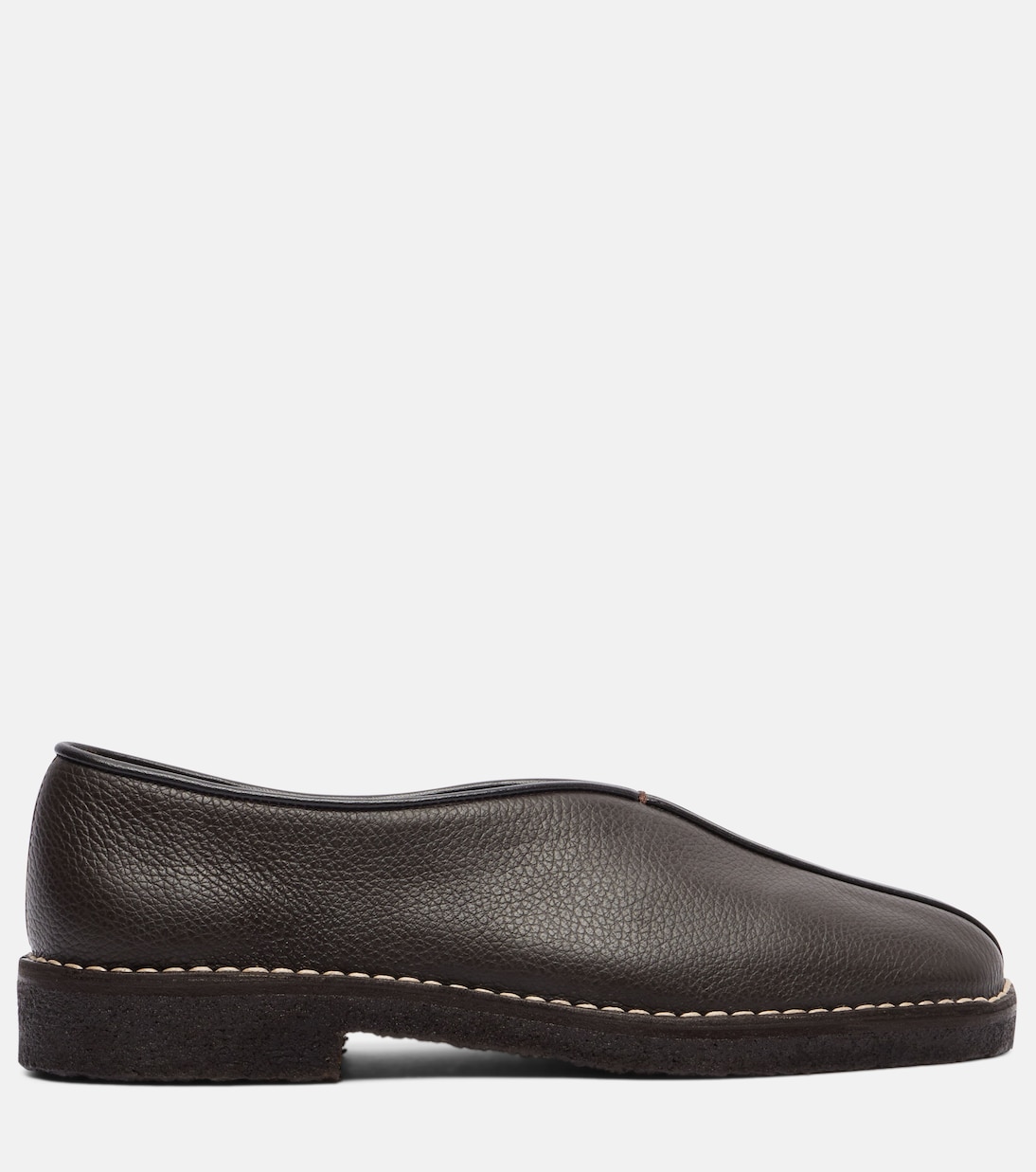 Piped leather loafers | Lemaire